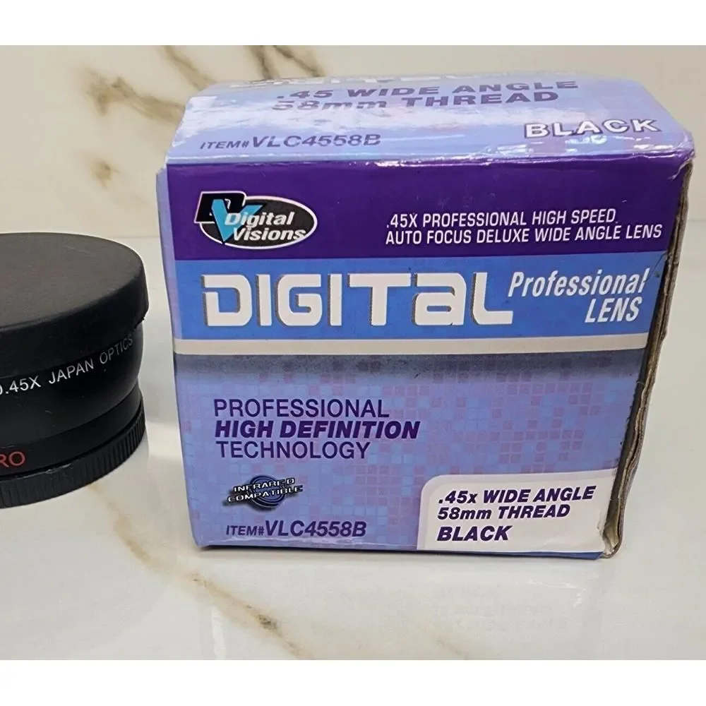 Digital Visions Professional Lens VLC4558B .45x Wide Angle 58mm Thread BLACK